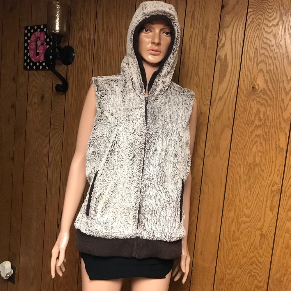 Patagonia" Fleece Conejo .Vest Brown.L Good Condition - Picture 3 of 12